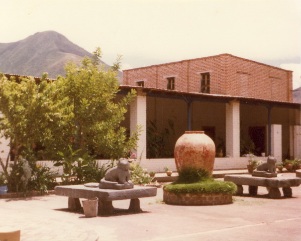 Courtyard with old Inka-puma sculptures