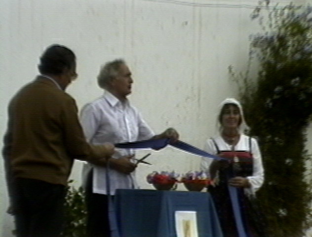 The ceremoni. Don Jesus Lambari, Dr. Reginald Gold and the Dean